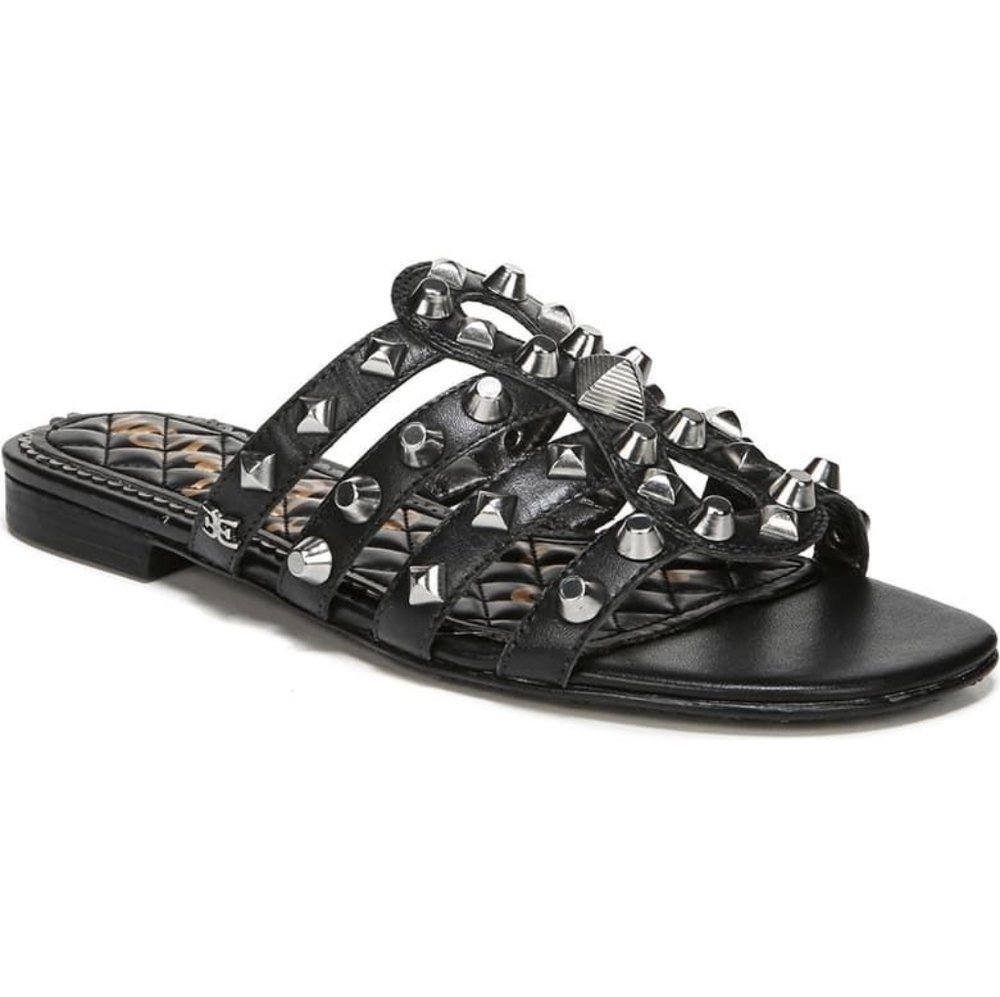 Sam Edelman Beatris Leather Studded Flats 9 - Picture 3 of 8